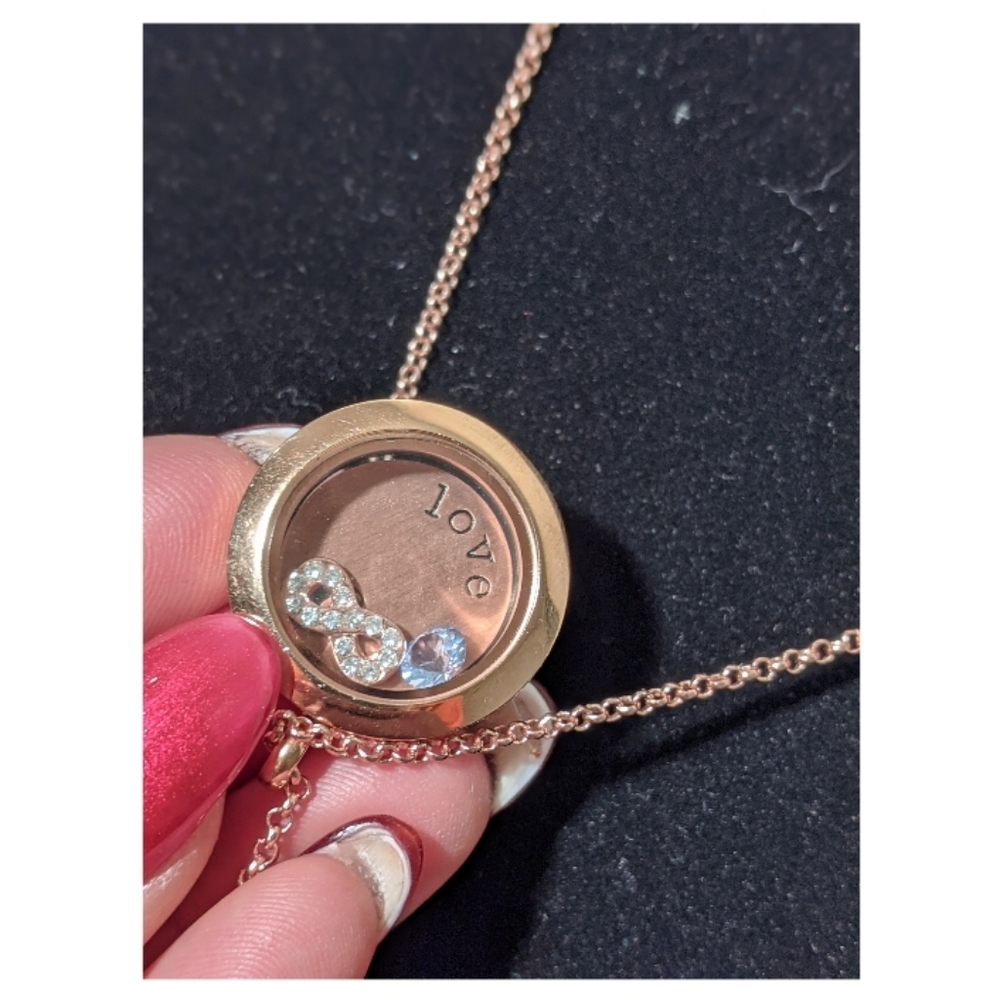 ORIGAMI OWL ROSE GOLD "LOVE" LOCKET